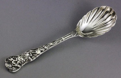 Bacchanalian Pattern Silver Spoon - Bacchus, God of Wine